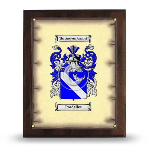 Pradelles Coat of Arms Plaque