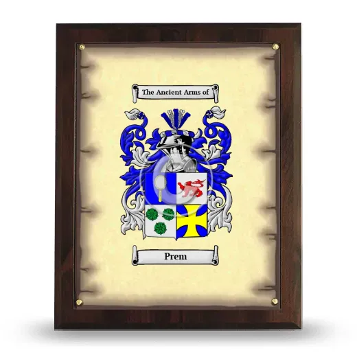 Prem Coat of Arms Plaque
