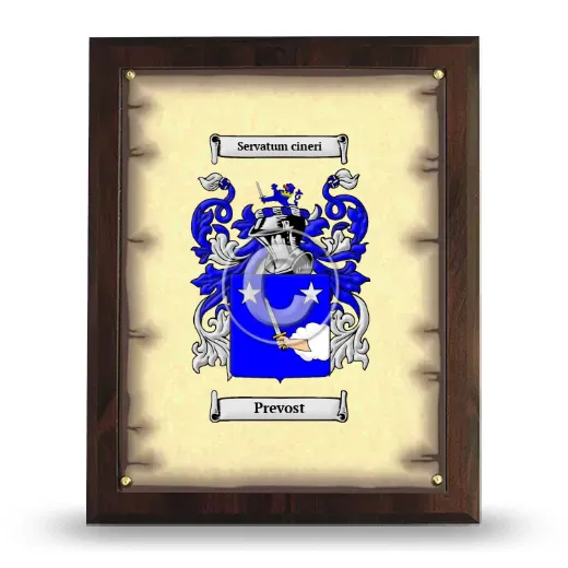 Prevost Coat of Arms Plaque