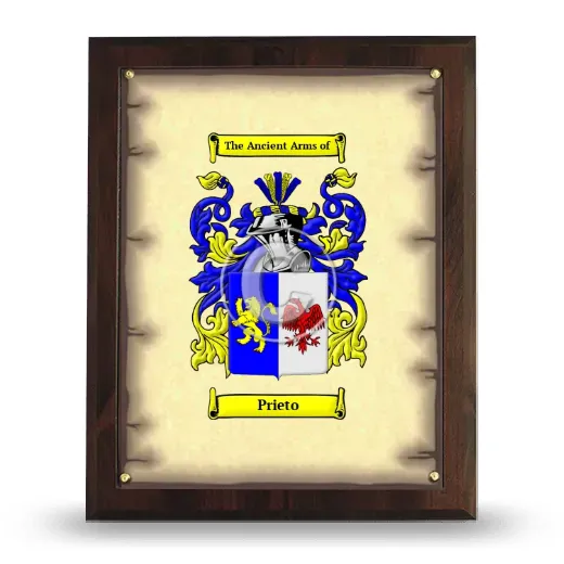 Prieto Coat of Arms Plaque