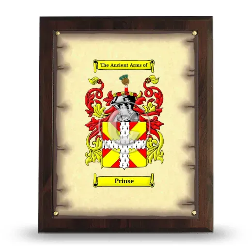 Prinse Coat of Arms Plaque
