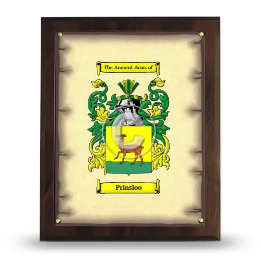 Prinsloo Coat of Arms Plaque