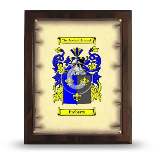 Proberts Coat of Arms Plaque