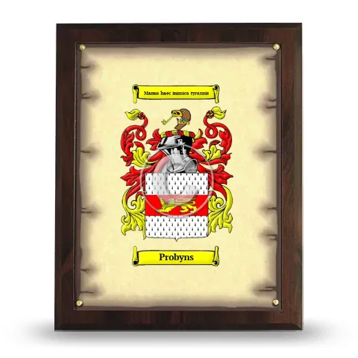 Probyns Coat of Arms Plaque