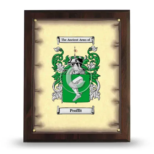 Proffit Coat of Arms Plaque