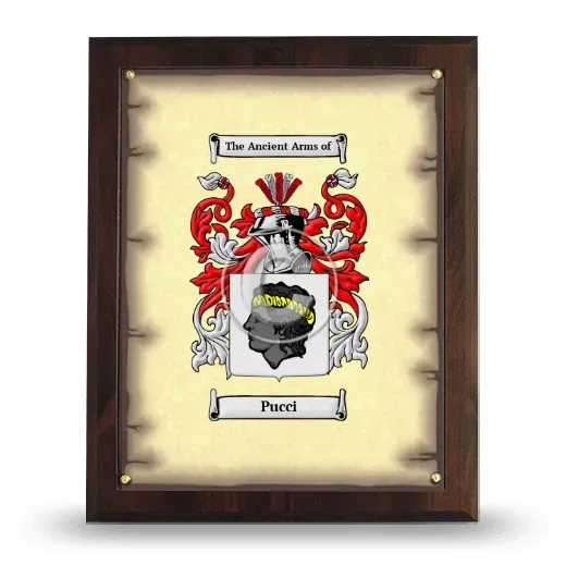 Pucci Coat of Arms Plaque
