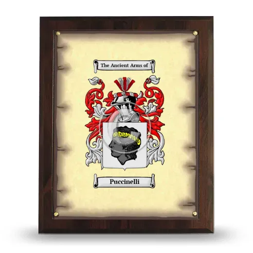 Puccinelli Coat of Arms Plaque