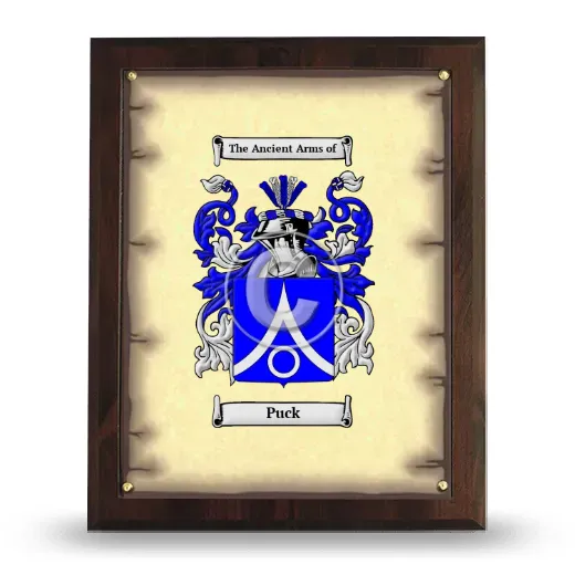 Puck Coat of Arms Plaque