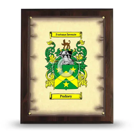 Pudney Coat of Arms Plaque