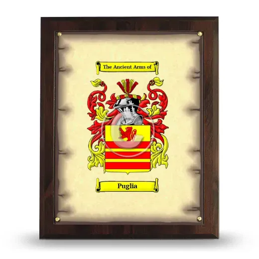 Puglia Coat of Arms Plaque
