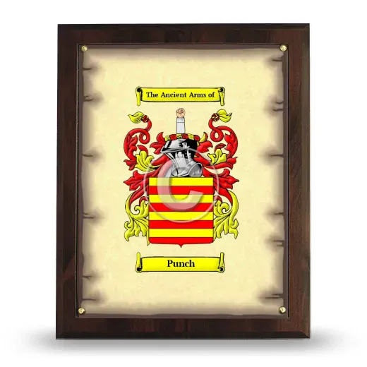 Punch Coat of Arms Plaque
