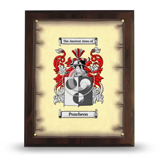 Puncheon Coat of Arms Plaque