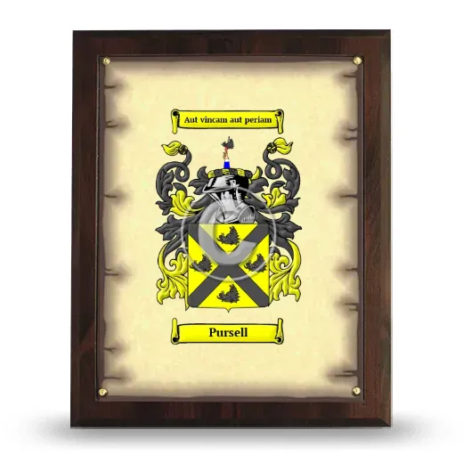 Pursell Coat of Arms Plaque