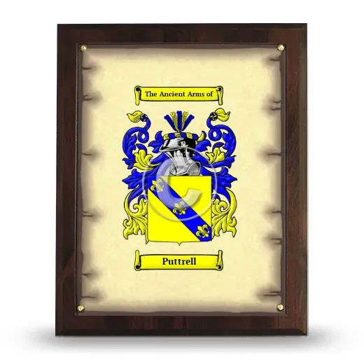 Puttrell Coat of Arms Plaque