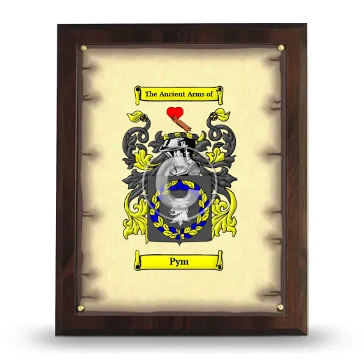 Pym Coat of Arms Plaque