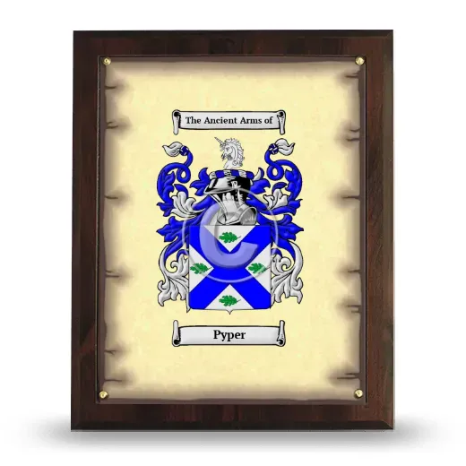 Pyper Coat of Arms Plaque