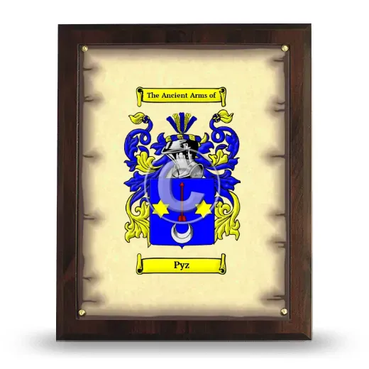 Pyz Coat of Arms Plaque