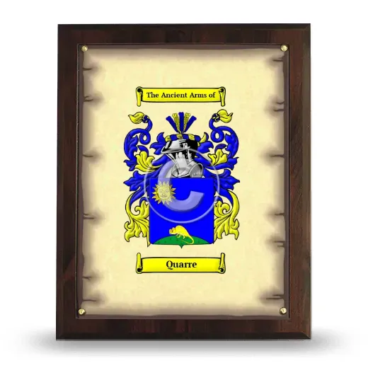 Quarre Coat of Arms Plaque