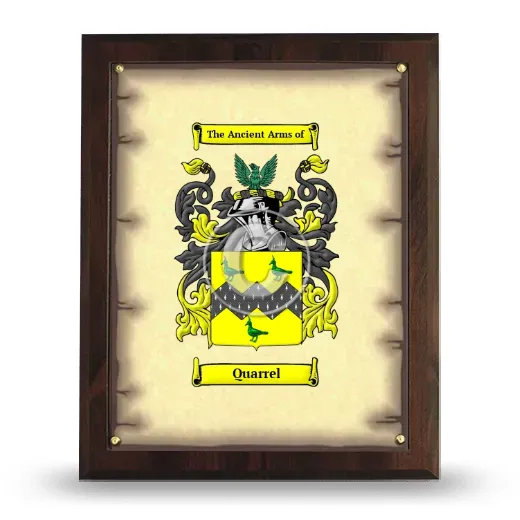 Quarrel Coat of Arms Plaque