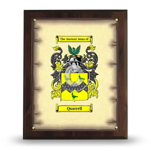 Quarrell Coat of Arms Plaque