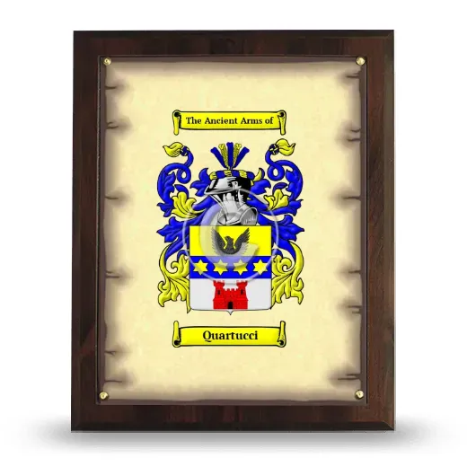 Quartucci Coat of Arms Plaque