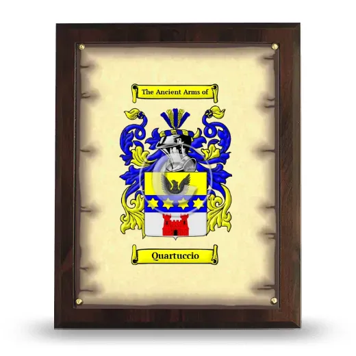 Quartuccio Coat of Arms Plaque