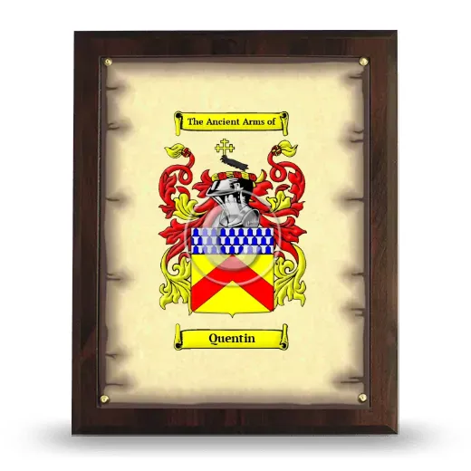 Quentin Coat of Arms Plaque