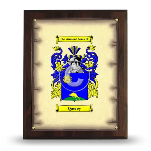 Querey Coat of Arms Plaque
