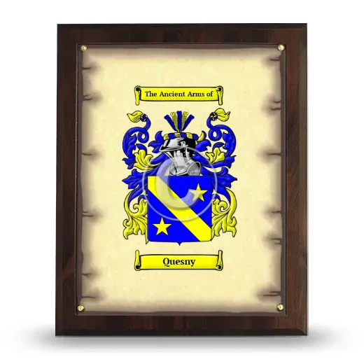Quesny Coat of Arms Plaque