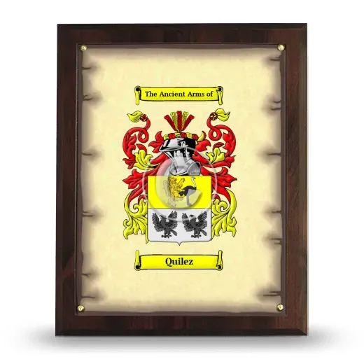 Quilez Coat of Arms Plaque