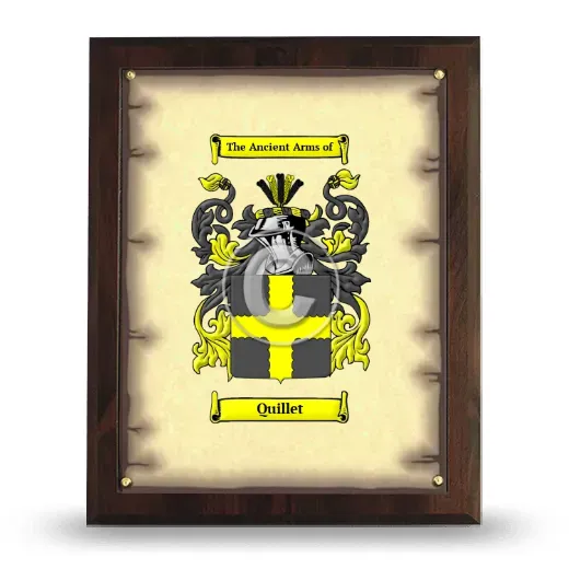 Quillet Coat of Arms Plaque