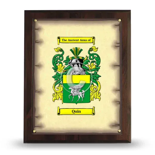 Quin Coat of Arms Plaque
