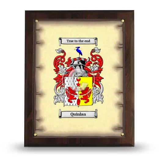Quinlan Coat of Arms Plaque