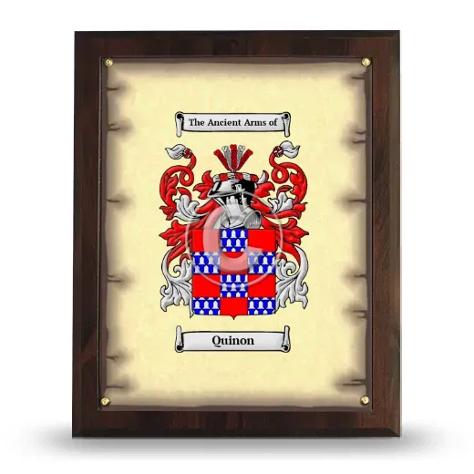 Quinon Coat of Arms Plaque