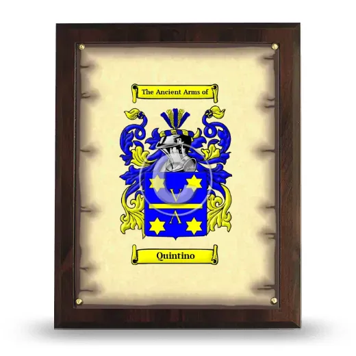 Quintino Coat of Arms Plaque