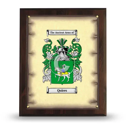 Quires Coat of Arms Plaque