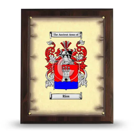 Ríos Coat of Arms Plaque
