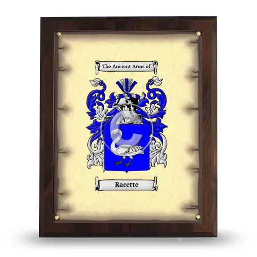 Racette Coat of Arms Plaque