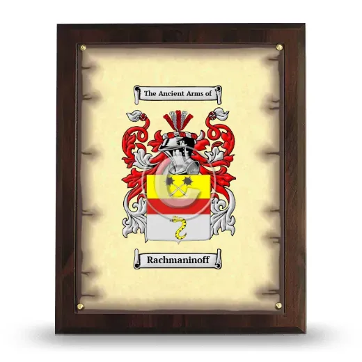 Rachmaninoff Coat of Arms Plaque