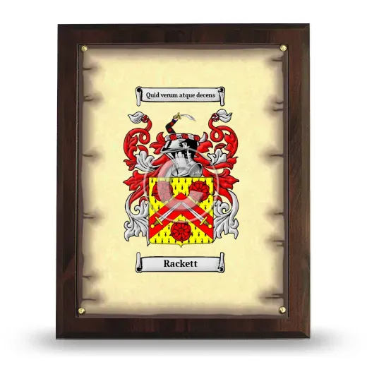 Rackett Coat of Arms Plaque
