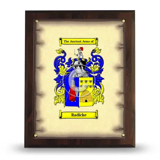Radicke Coat of Arms Plaque