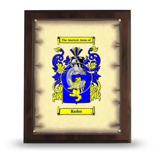 Rados Coat of Arms Plaque