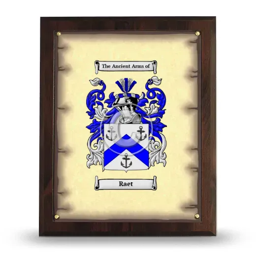 Raet Coat of Arms Plaque