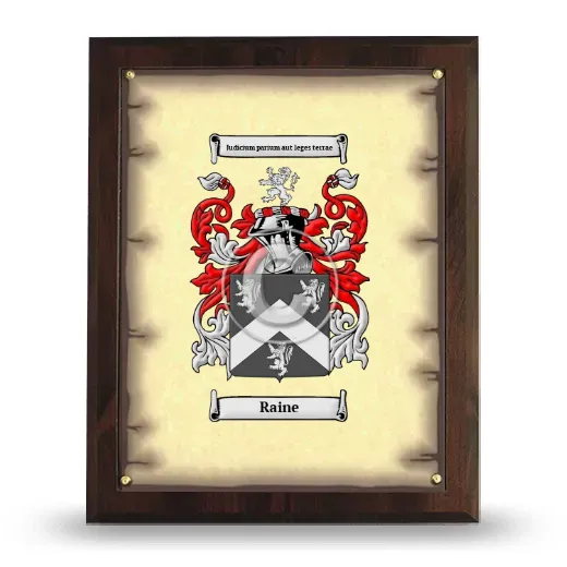 Raine Coat of Arms Plaque