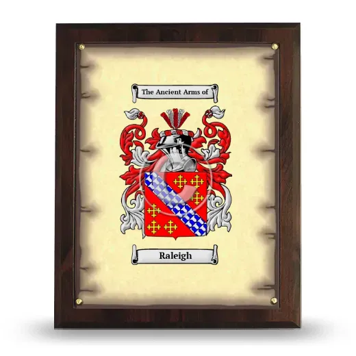 Raleigh Coat of Arms Plaque