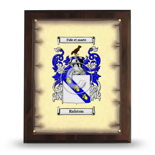Ralston Coat of Arms Plaque