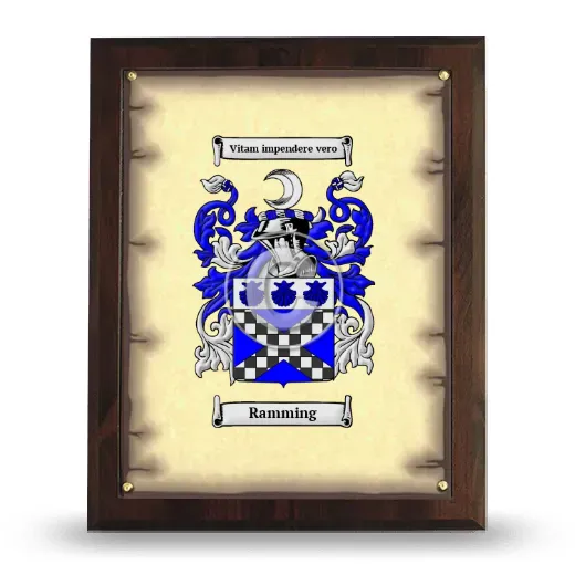 Ramming Coat of Arms Plaque