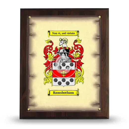 Ramsbotham Coat of Arms Plaque