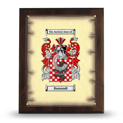 Ramundi Coat of Arms Plaque