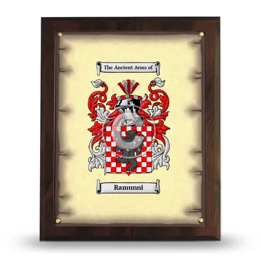 Ramunni Coat of Arms Plaque